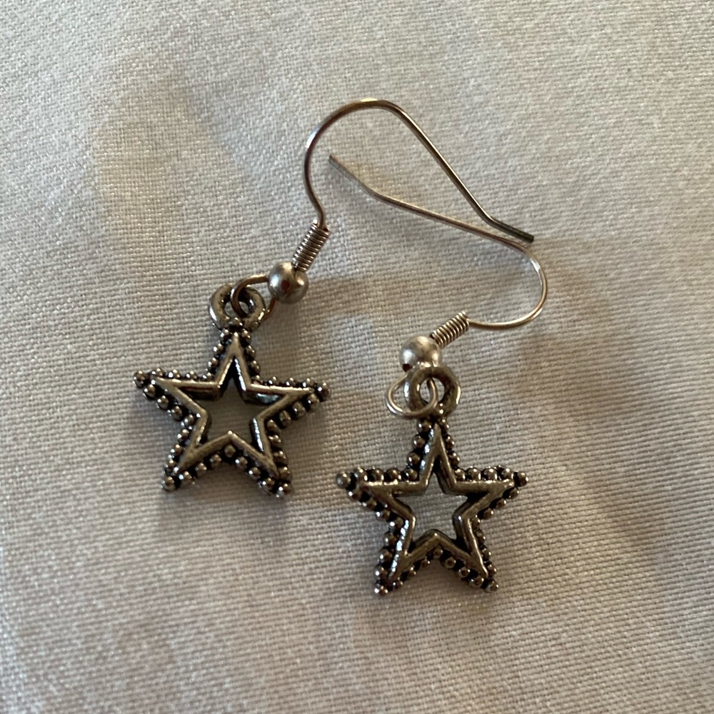 New Silver Star Earrings